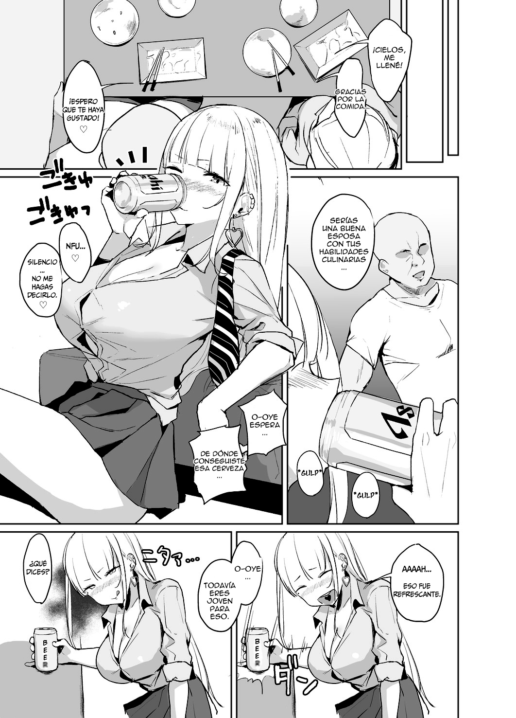 Ecchi na Gal JK ga Kyokon Zetsurin Oji-san to Pakoru Yatsu. page 4 full