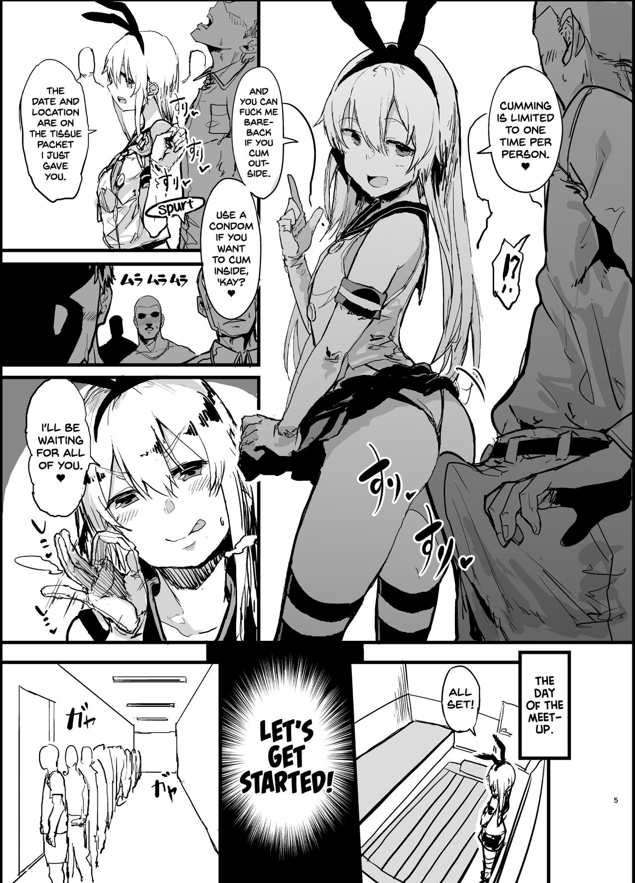 Futokutei Tasuu no Otoko to Berochuu Sex Suru Shimakaze Netorase Bon | A Book Where Shimakaze Has Passionate Netorase Sex With a Large Number of Men page 5 full
