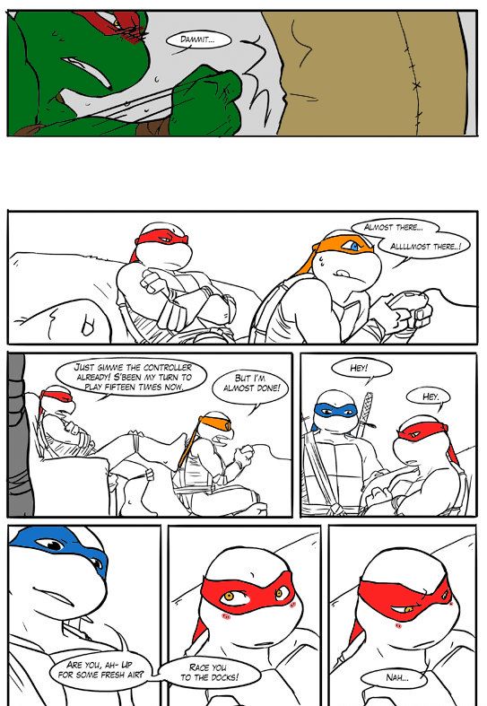 TMNT Black and Blue ch. 3 Colored by: Amateur page 4 full