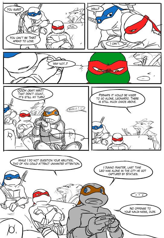 TMNT Black and Blue ch. 3 Colored by: Amateur page 5 full