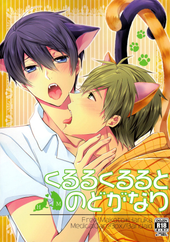 (SUPER24) [Kyuukyuubako (Band Aid)] Kururu Kururu to Nodo ga Nari (Free!) [English] {TheRobotsGhost} cover