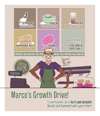 [whatinsomnia] KO-FI GROWTH DRIVE - Marco the Gro-Café Barista cover
