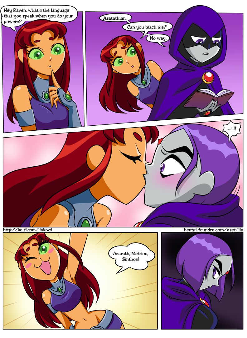 Starfire's Doom - Starfire x Raven Futa Comic page 2 full