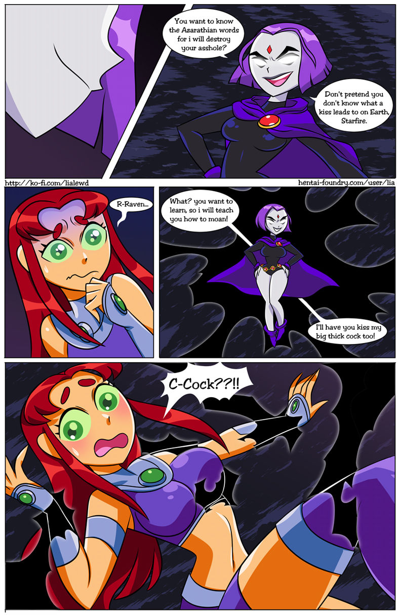 Starfire's Doom - Starfire x Raven Futa Comic page 3 full