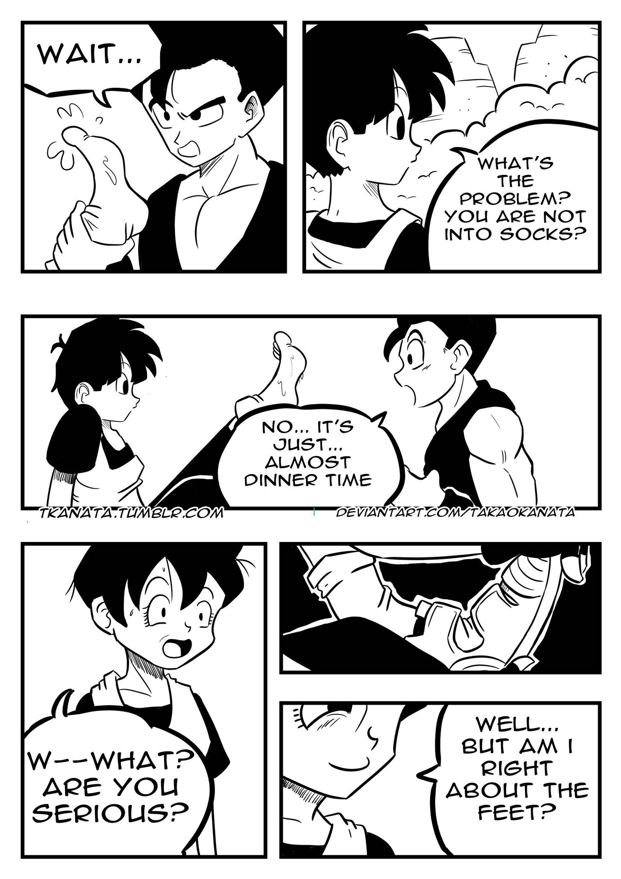 Gohan & Videl in: "Boots, Socks or Feet?" page 8 full
