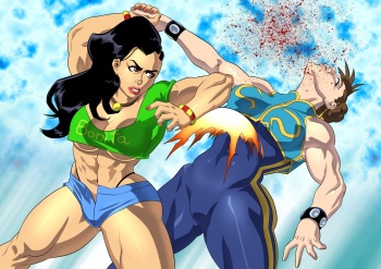 [VanBrand] Laura Matsuda Story Outfit vs Chun-Li Alpha (Street Fighter V) cover