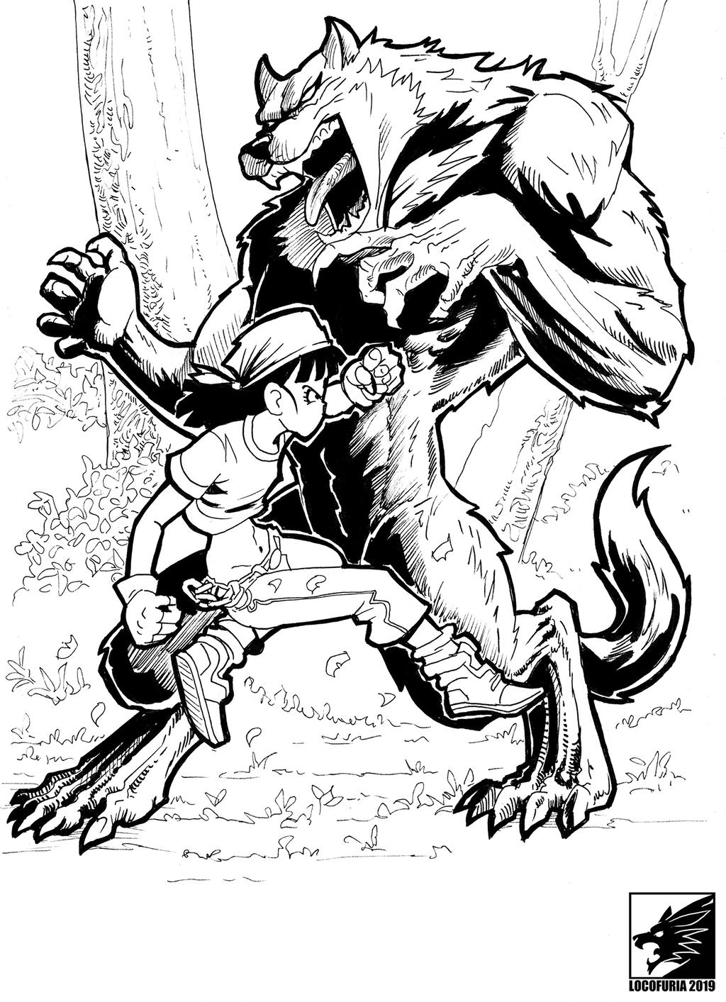 Pan vs. The Werewolf - Pan's Lunar Battle page 1 full