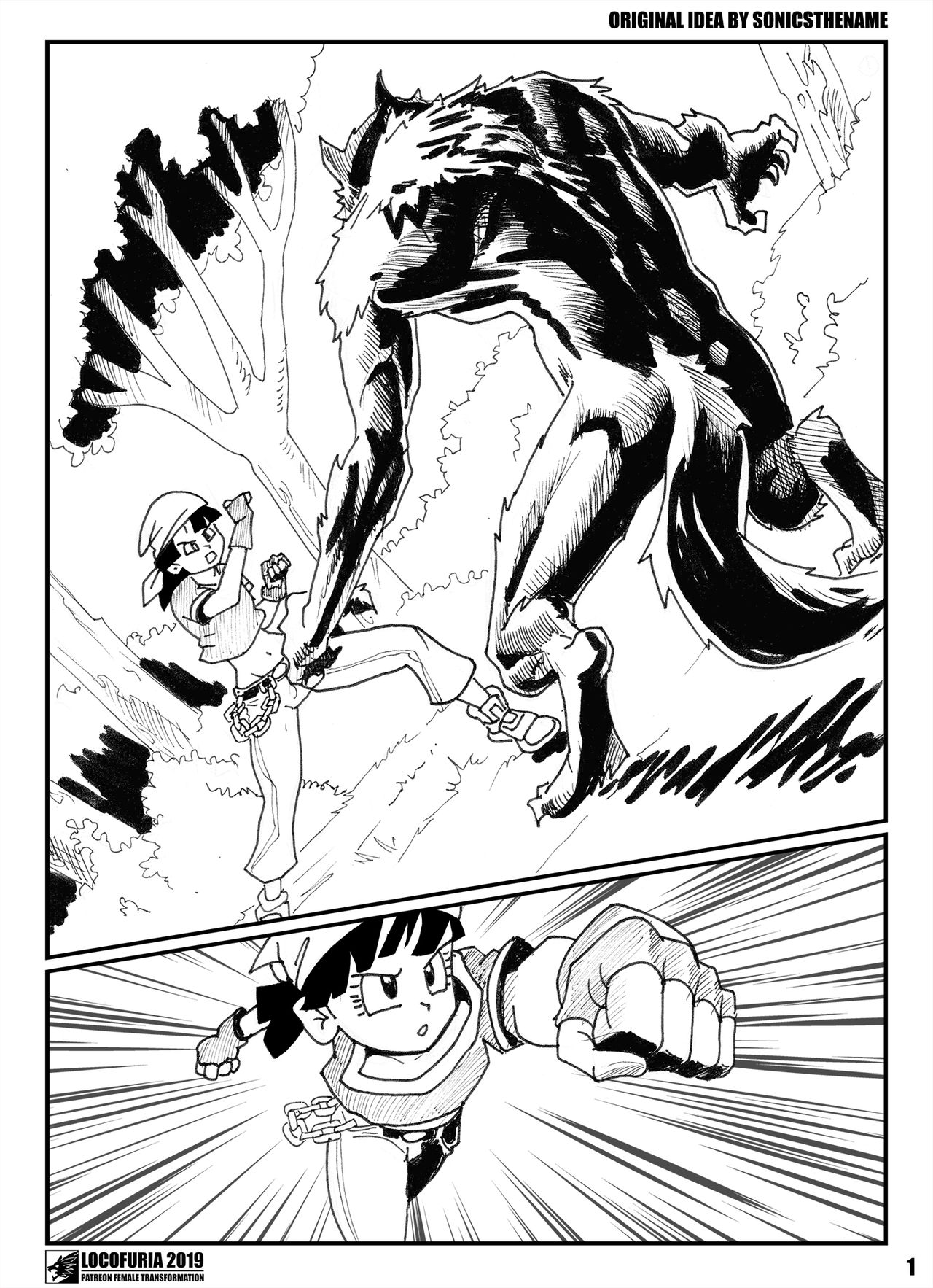 Pan vs. The Werewolf - Pan's Lunar Battle page 2 full