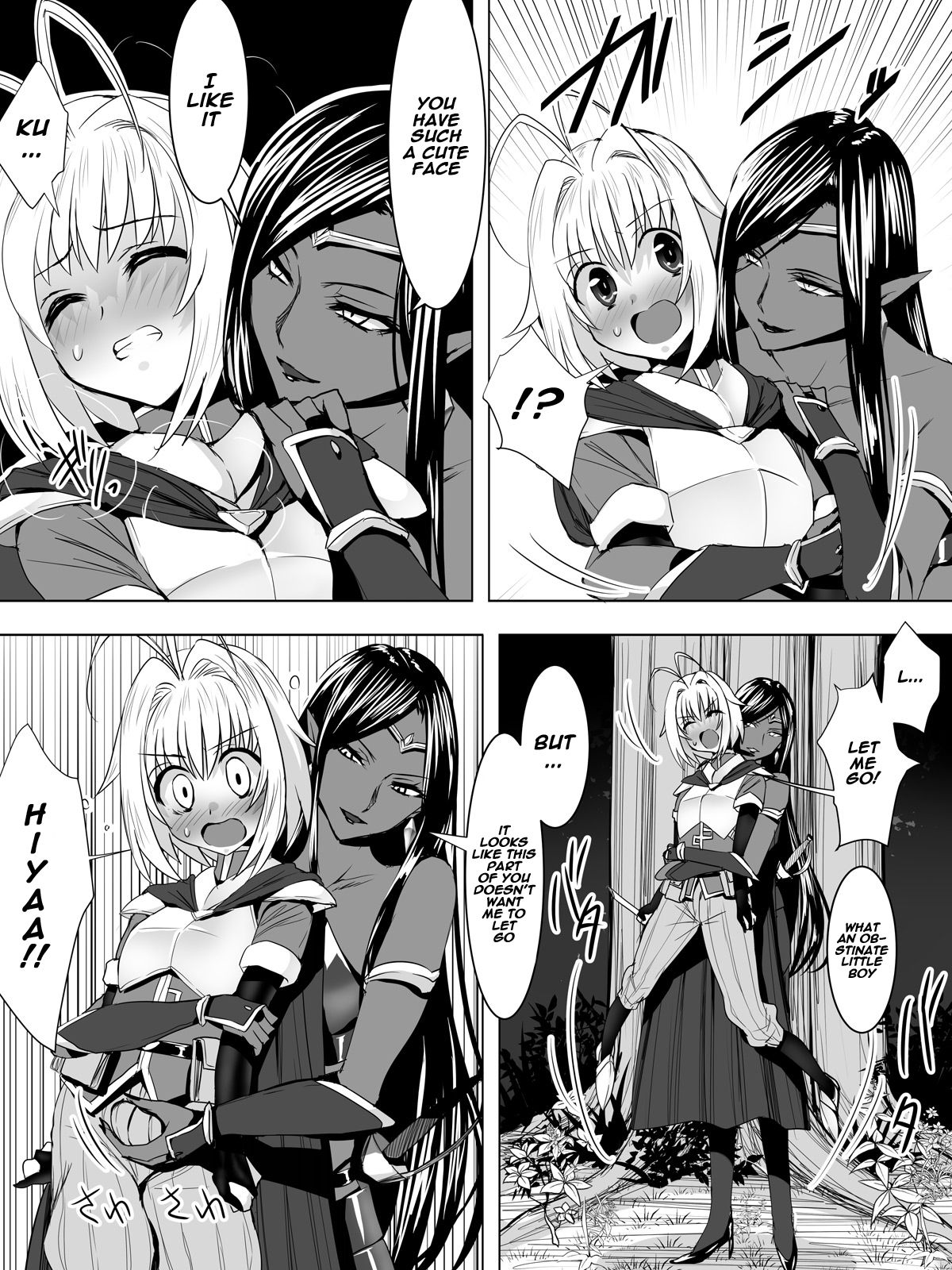 Minarai Mahoutsukai ga Hatsujouki no Dark Elf ni Mori de Souguu Shite Gyaku Rape Sarechau Ohanashi | An apprentice sorcerer encounters dark elves who are in heat in the forest and gets reverse raped page 4 full