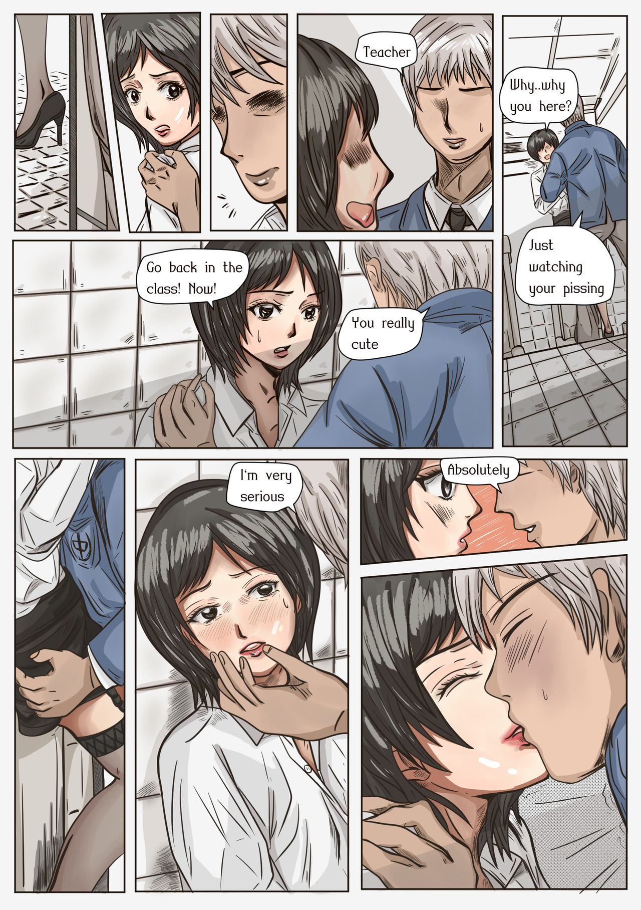 Trap teacher in toilet, extend page 4 full