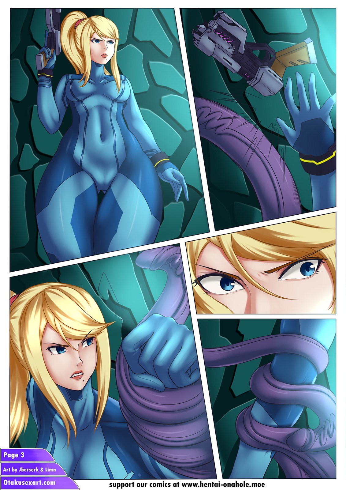 Samus Aran’s Tentacle Impregnation Creampie Fucktime page 4 full