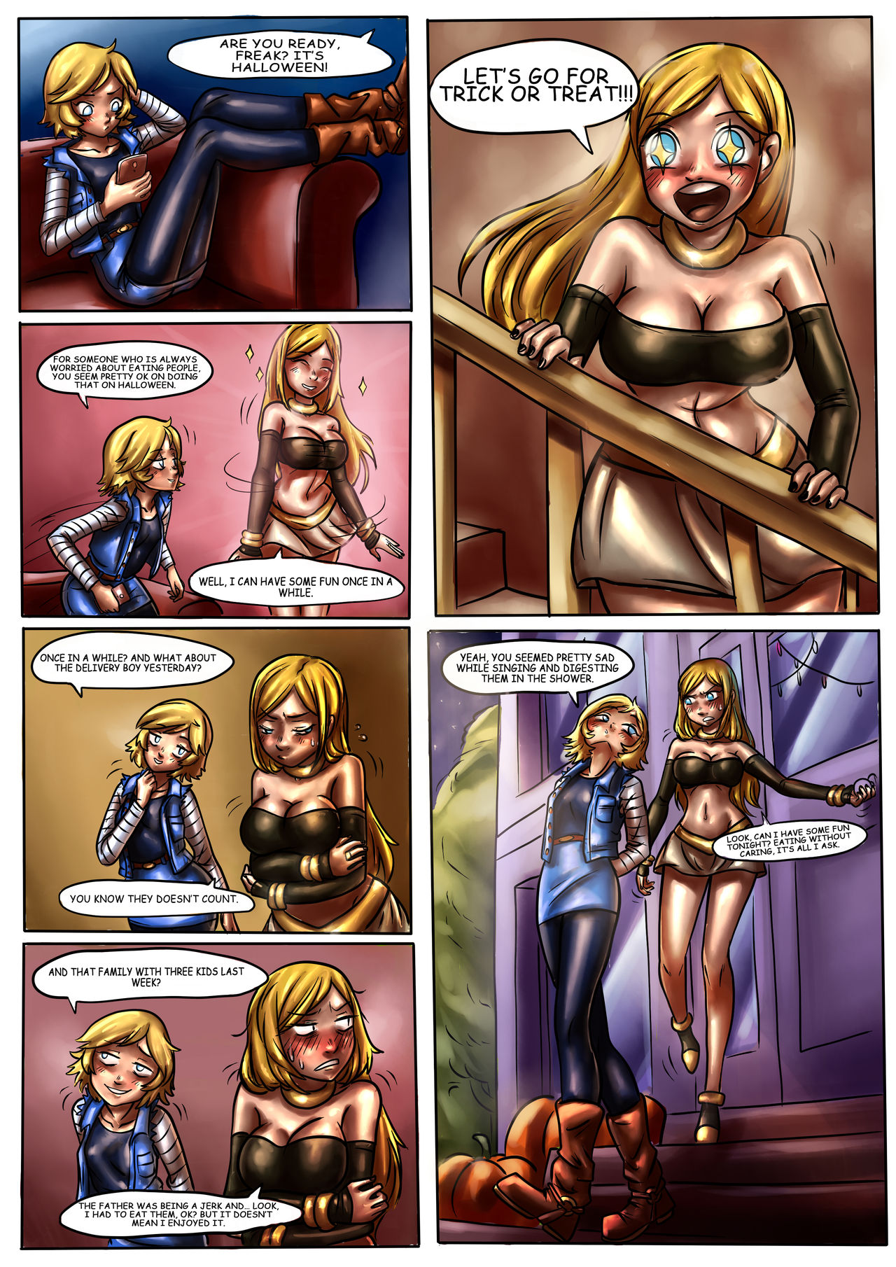 Gabi and Emily - Fun in Halloween page 1 full