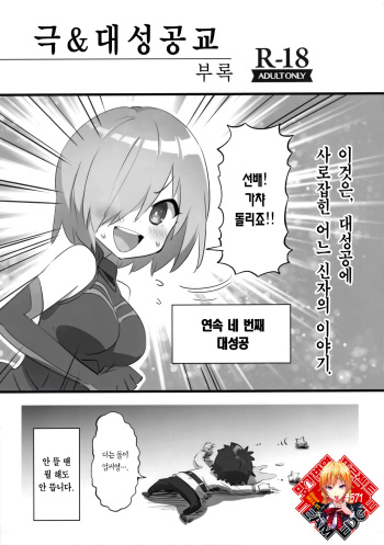 (C96) [Neko wa Manma ga Utsukushii (Hisasi)] Kyoku&Daiseikou Kyou Omake Hon | 극&대성공교 부록 (Fate/Grand Order) [Korean] [Team Edge] cover