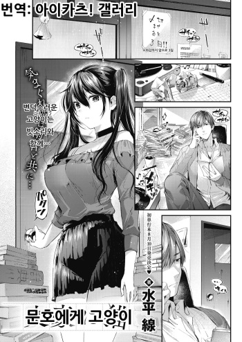 [Suihei Sen] Bungou ni Neko | 문호에게 고양이 (COMIC HOTMILK 2019-07) [Korean] [아이카츠! 갤러리] [Digital] cover