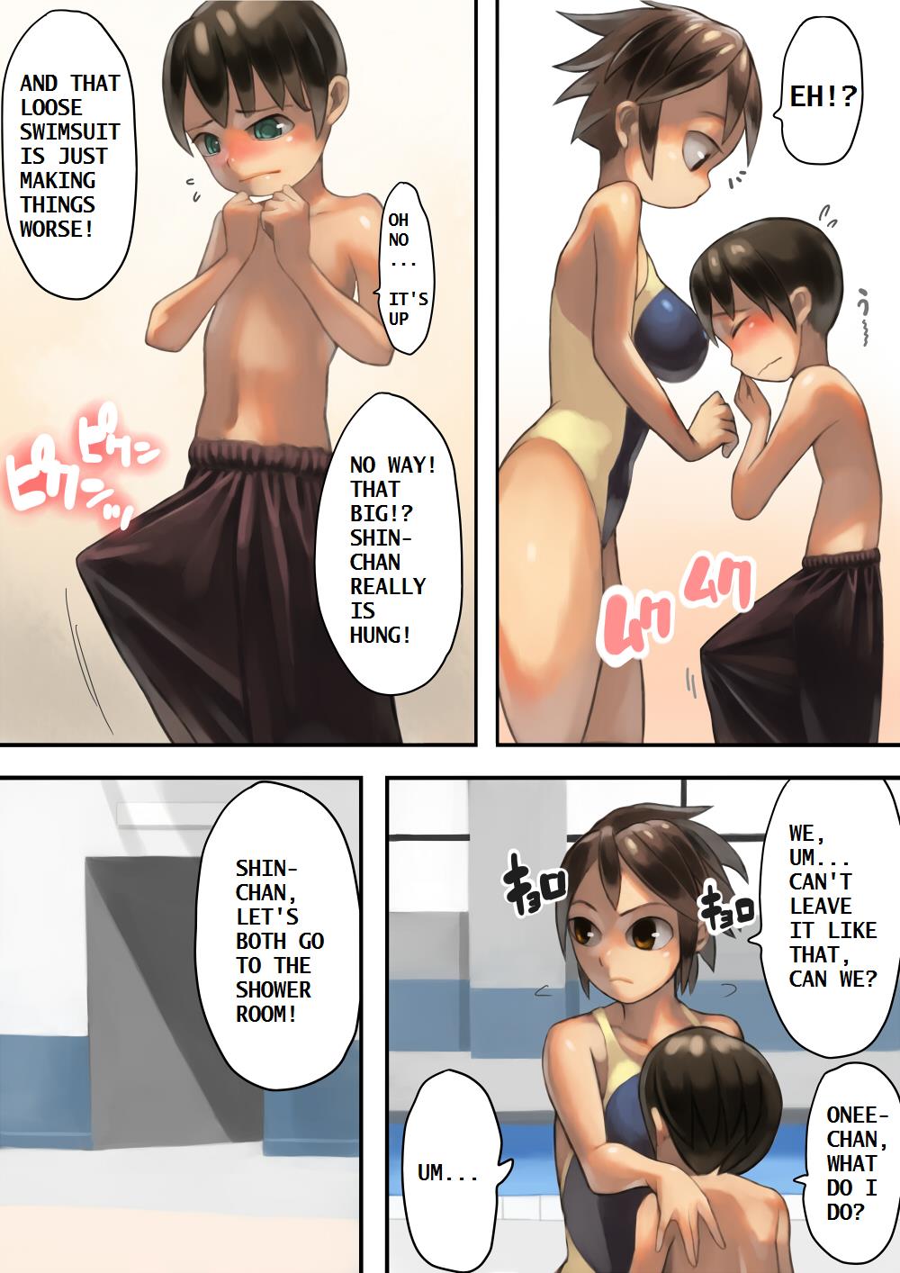 Asoko ga Ookikute Nayandeiru Shota to Itoko no Onee-san | Sisterly Cousin and the Shota Worrying About His Size page 9 full