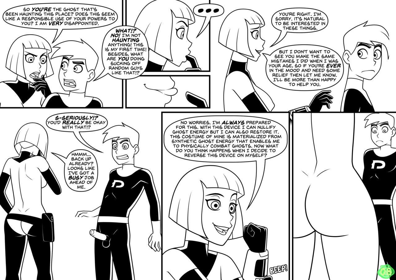 Danny Phantom - Glory HauntBlack and white page 9 full