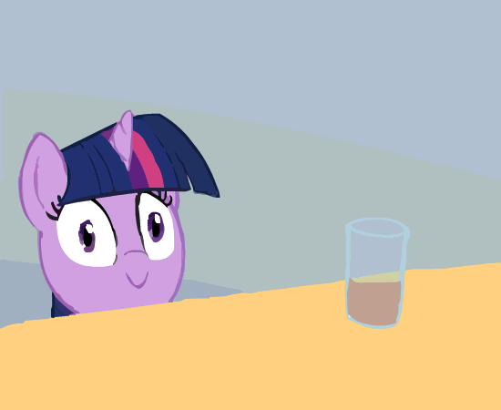 Twilight Sparkle With A Glass Of Chocolate Milk page 1 full