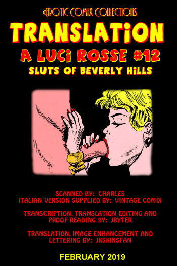 A LUCI ROSSE #12 - SLUTS OF BEVERLY HILLS - A JKSKINSFAN / JRYTER TRANSLATION cover