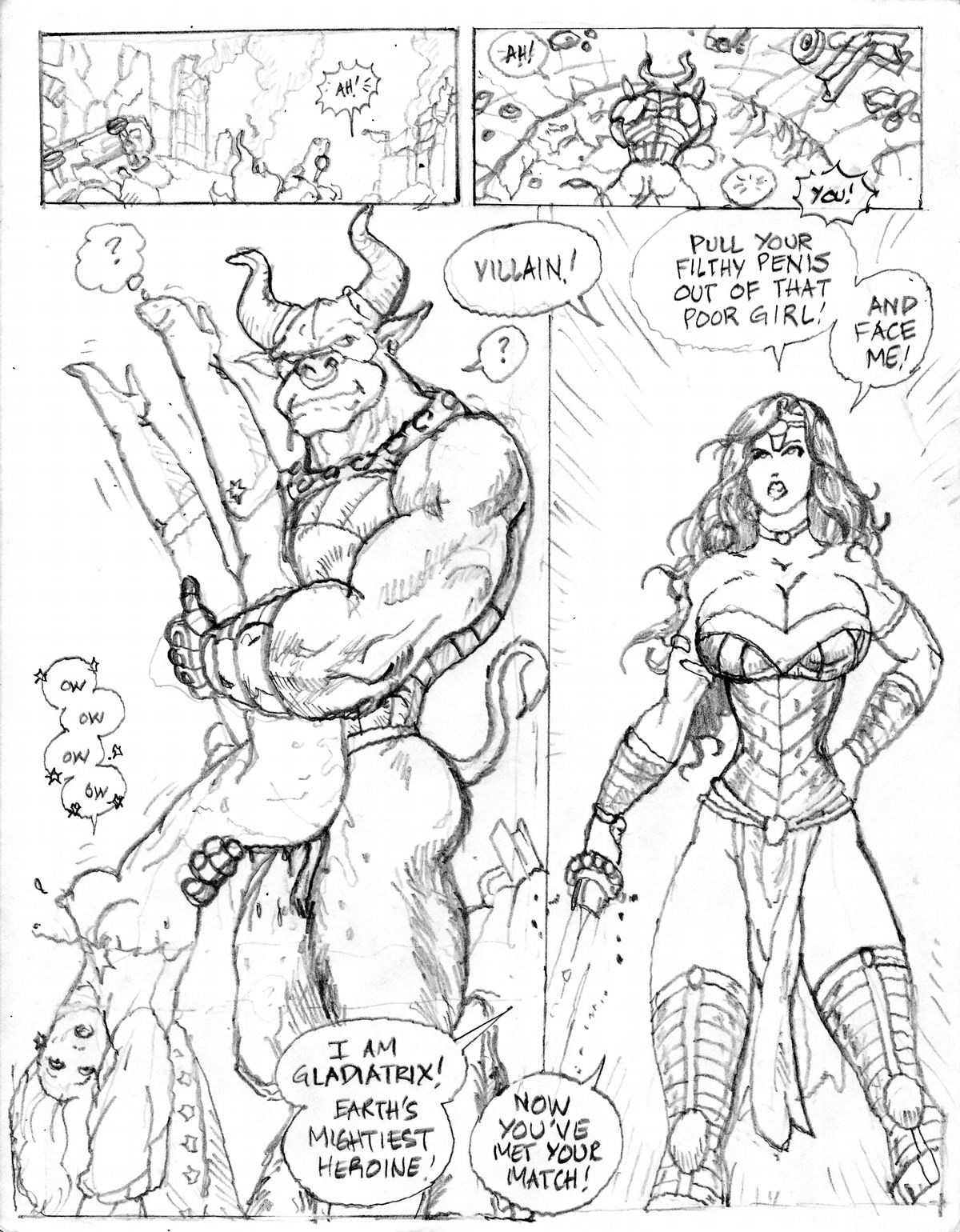 Ksennin Superhero Sketches and Comics page 4 full