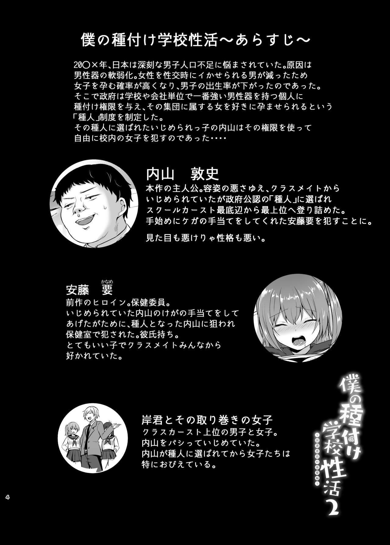 Boku no Tanetsuke Gakkou Seikatsu 2 ~Tosho Iin no Kouhai Hen~ page 4 full