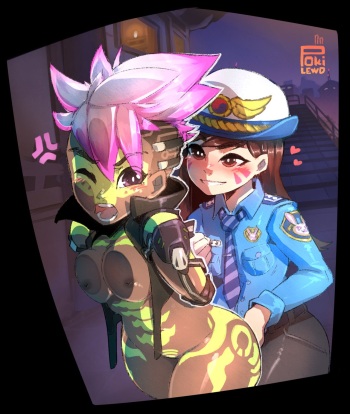 [Pokilewd] Arrested: Sombra x Dva (Overwatch) cover