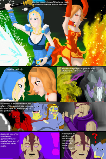 [Elkswoop] Lina and Rylai (Defense of the Ancients 2) Part 1&2 cover
