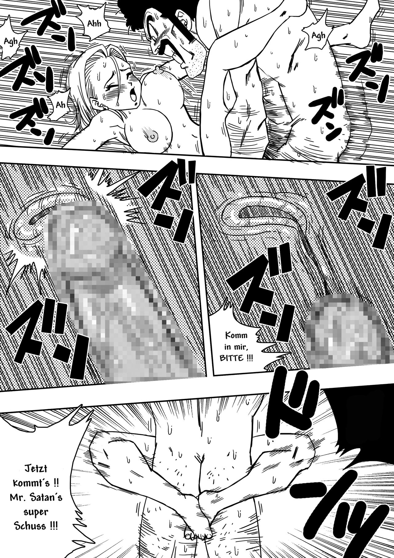 18-gou to Mister Satan!! Seiteki Sentou! | Android N18 and Mr. Satan!! Sexual Intercourse Between Fighters! page 12 full