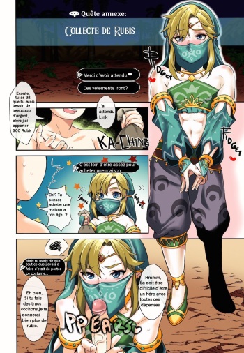 (COMIC1☆11) [Inariya (Inari)] Link no Ruby Kasegi (Inariya-san-chi no Mazebon! Gudaguda of Wild) (Inariya-san-chi no Mazebon! Gudaguda of Wild) (The Legend of Zelda: Breath of the Wild) [French] [Colorized] [Decensored] cover