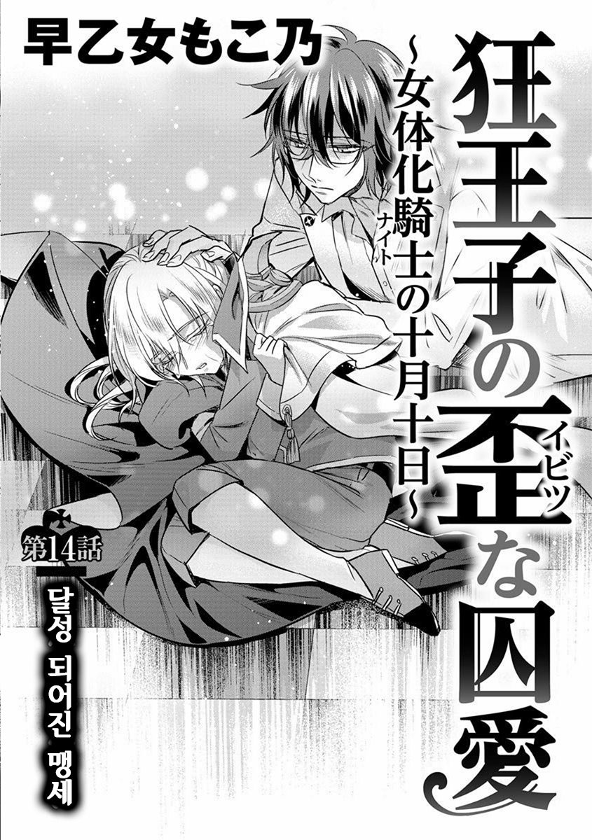 Kyououji no Ibitsu na Shuuai ~Nyotaika Knight no Totsukitooka~ Ch. 14 | 미친 왕자의 왜곡된 포로사랑 ~여체화 기사의 시월 십일~ Ch. 14 page 2 full