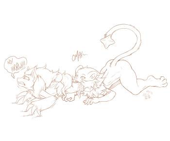 [Cownugget] Luxray eats Zoroark cover