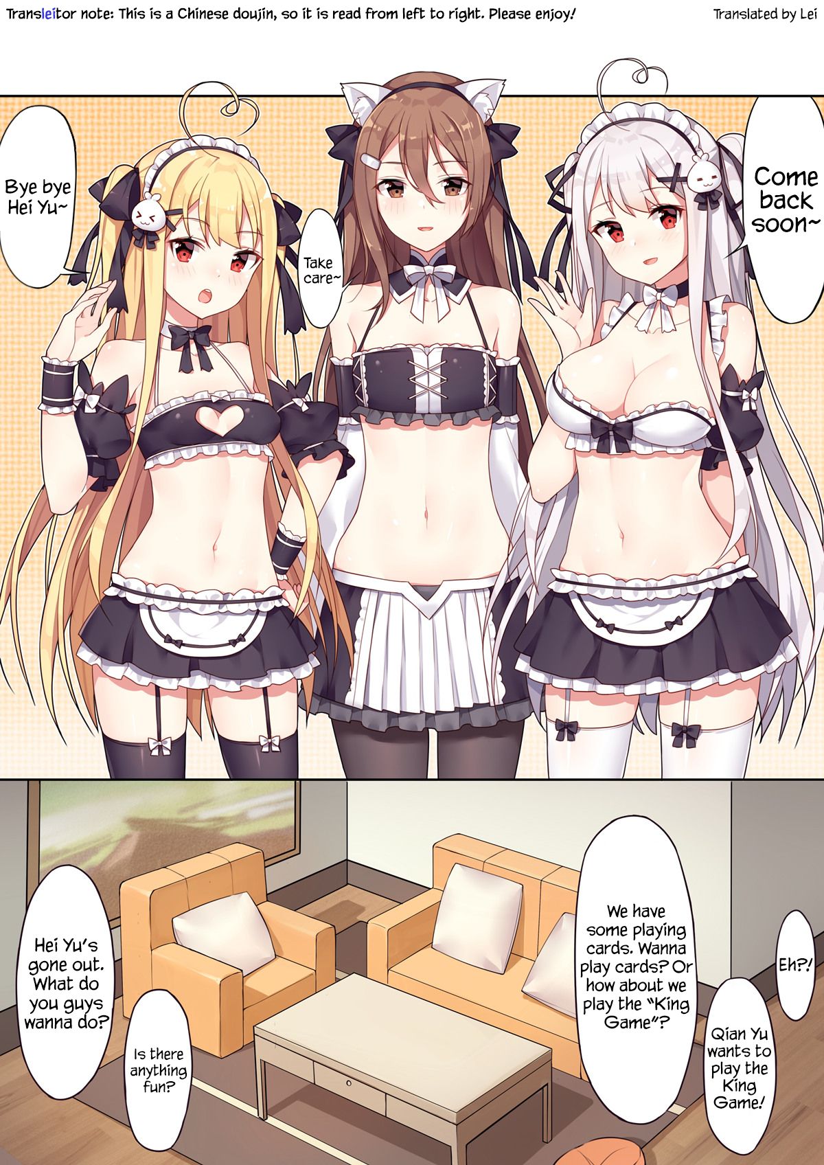 Girls and the King's Tea Party page 1 full