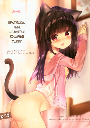 (C95) [PoyoPoyoSky (Saeki Sola)] Onii-chan Nekomimi wa Osuki desu ka? | Братишка, тебе нравятся кошачьи ушки? [Russian] [abunomaru] cover
