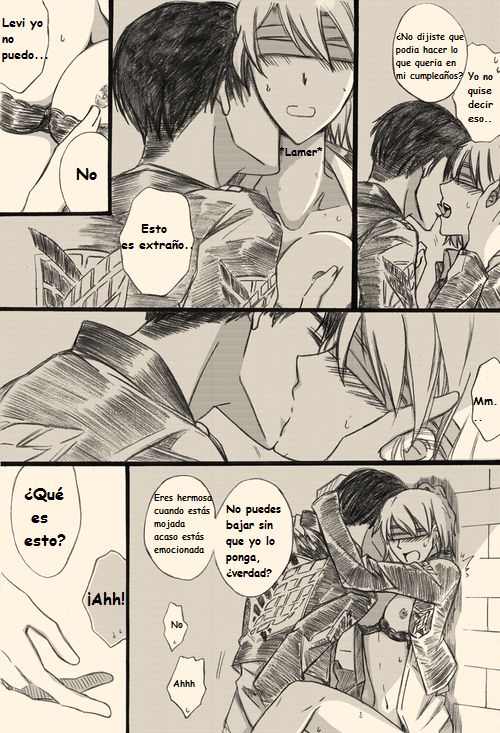 Rivetra Doujinshi Levi x Petra "Debajo del Balcón" page 2 full