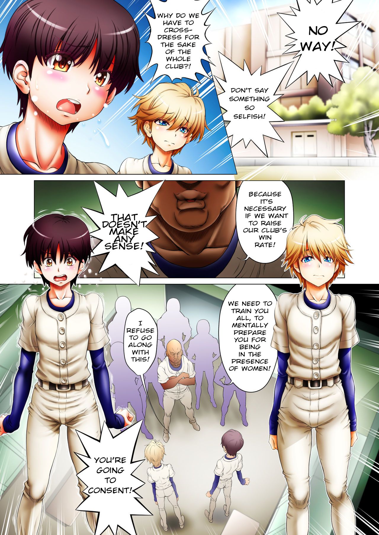 Mannen Saikai Yakyuubu o Josou de Zenryoku Ouen!? | An Eternally Lowest-Ranked Baseball Club Fully Supported By Crossdressing!? page 2 full
