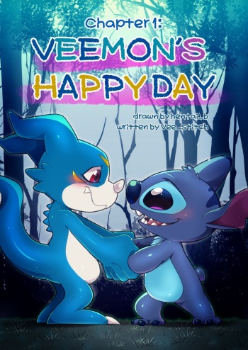 Chapter 1 : Veemon's Happy day cover