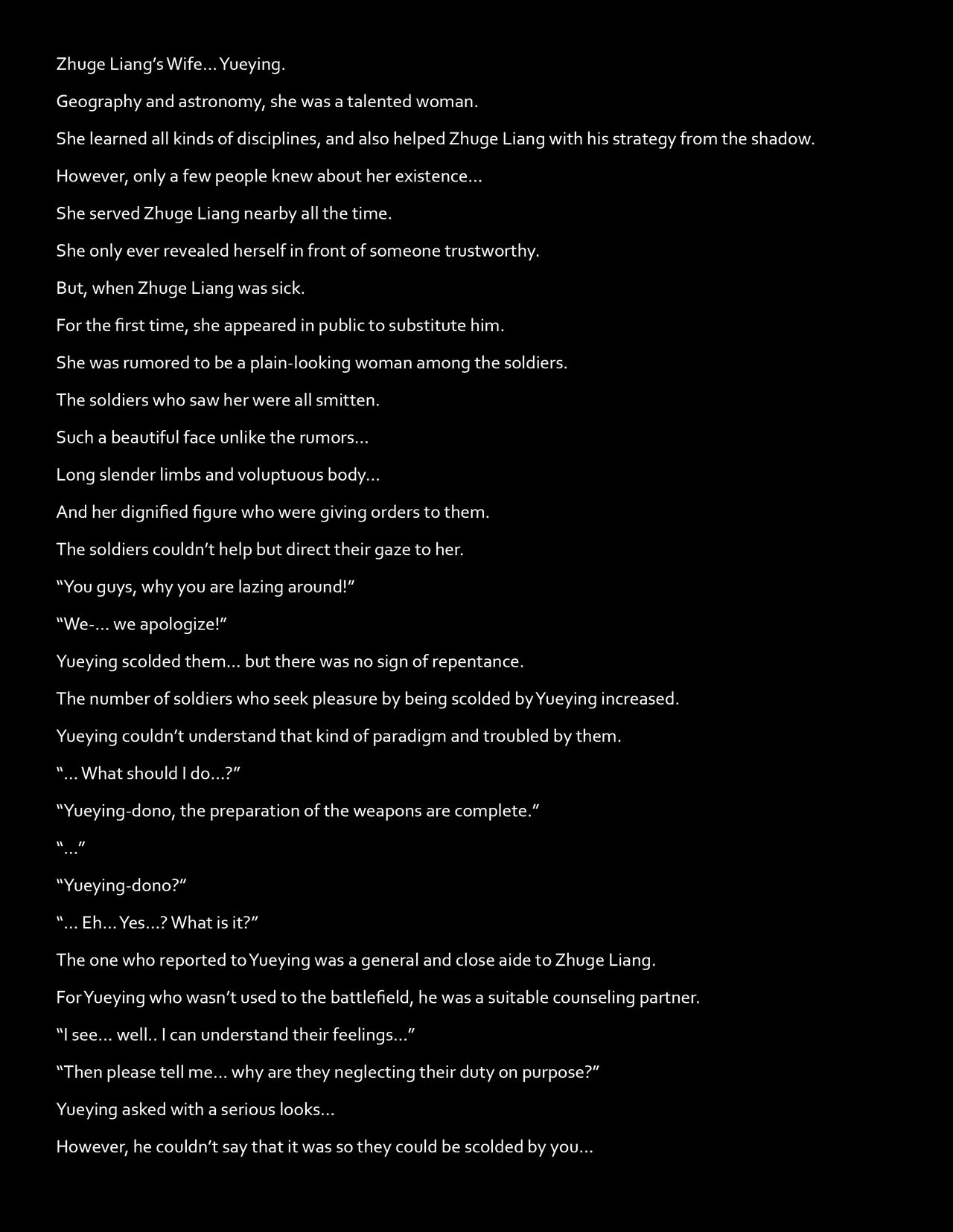 Chou Ryoujoku Musou  Huang Yueying page 2 full