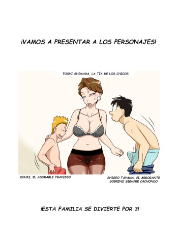 [Freehand Tamashii] Oba to 3P   It's Family Fun for Three [Spanish] [YumRod] cover