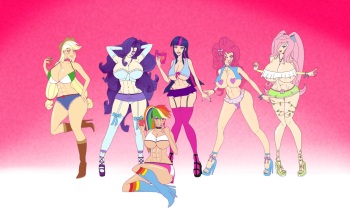 Bimbo Canterlot High (+Misc. Other Bimbo Art) - by Annon cover