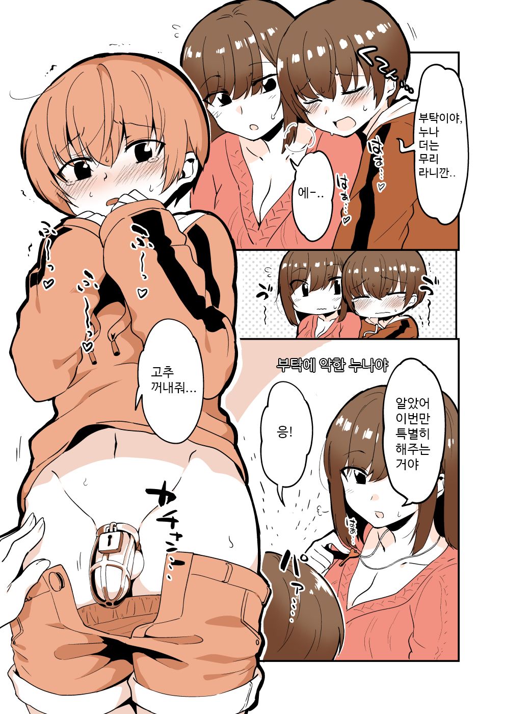 Odoodo Shitei no Odo Love Shasei Kanri | 안절부절 누나의 안절부절 사정관리 page 12 full