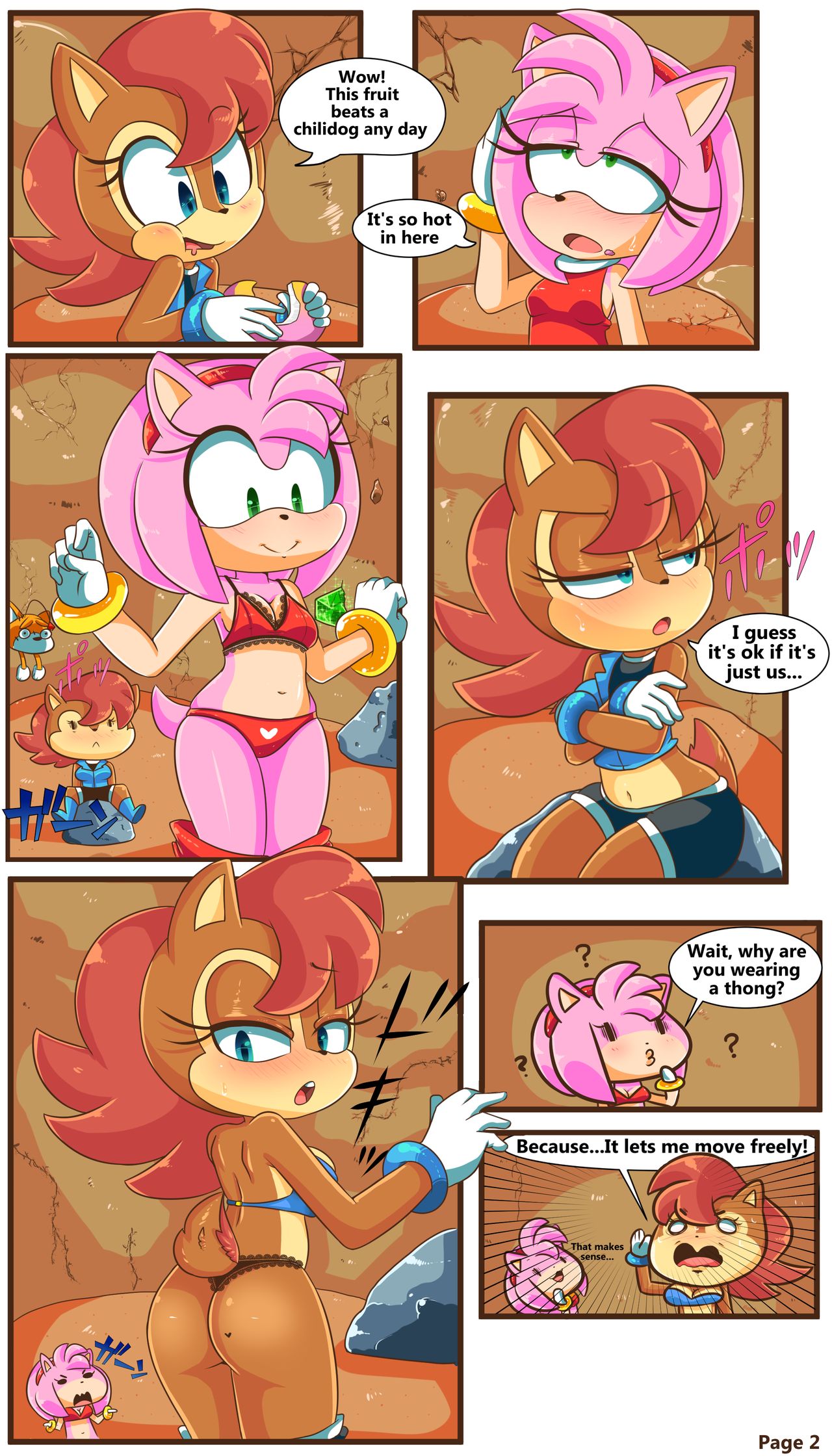 Sally & Amy in The Forbidden Fruit page 3 full