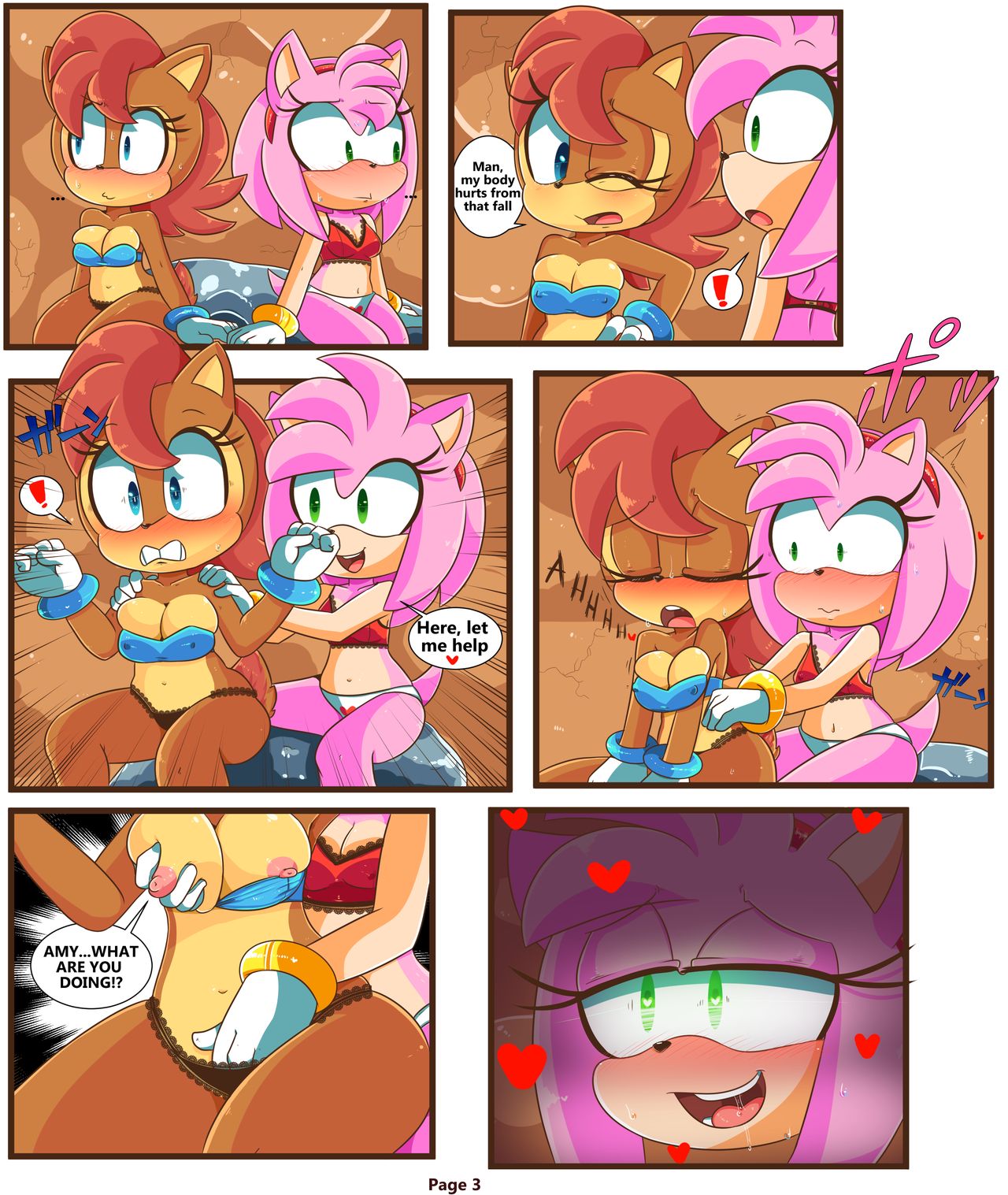 Sally & Amy in The Forbidden Fruit page 4 full