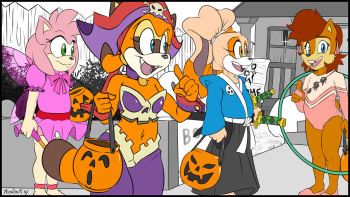 [Aval0nX] Lil' Amy's Spooky Halloween at Mr. Bunny's (Sonic the Hedgehog, Looney Tunes) cover