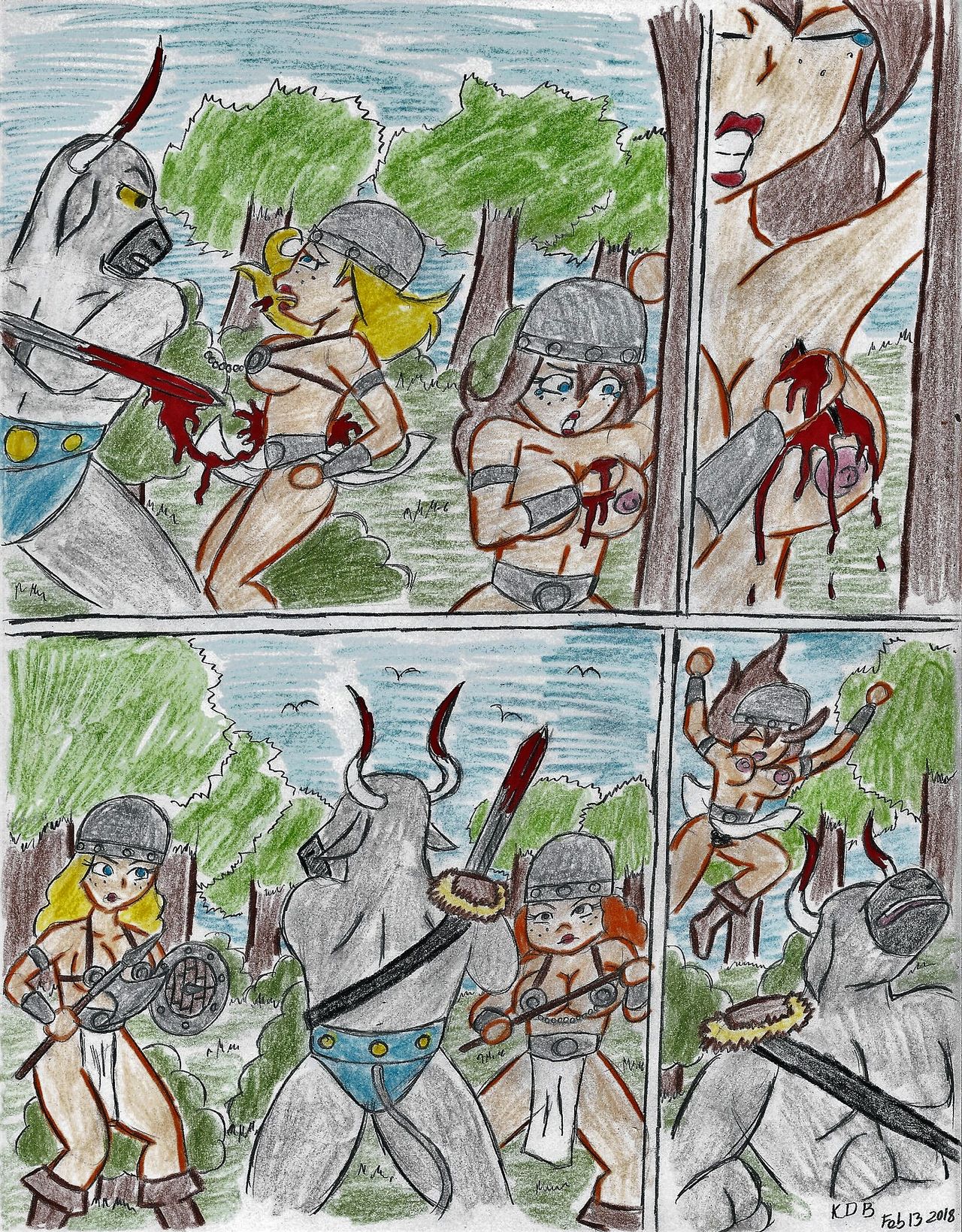 minotaur vs Amazons page 5 full