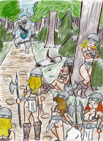 minotaur vs Amazons cover