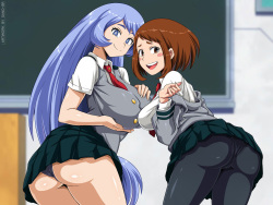 Nejire & Uraraka  by Sano-BR