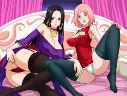 Hancock & Sakura  by Sano-BR