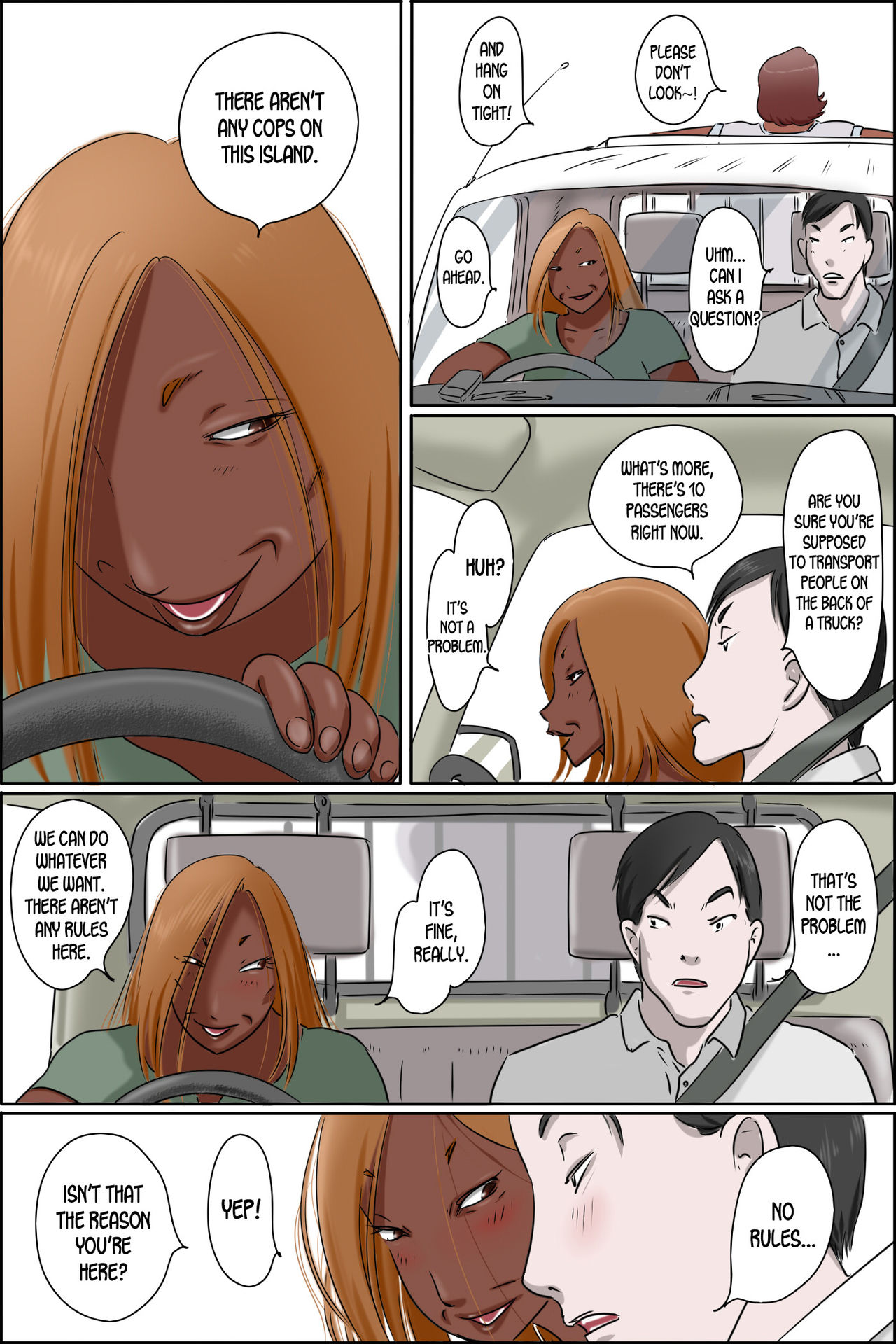 Sono Shima wa Makkuro ni Hiyake Shita Obasan-tachi no Seisokuchi de Aru page 12 full