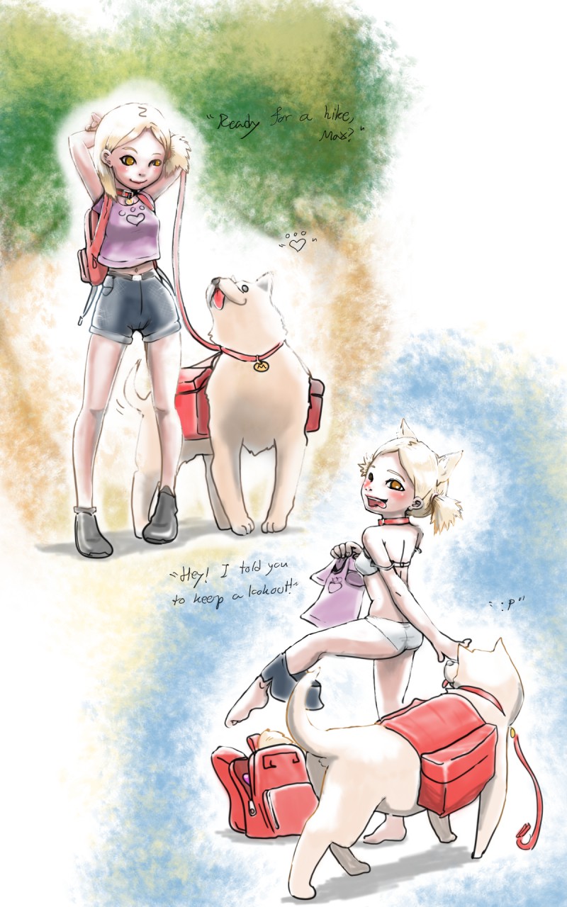 Girl & Her Dog page 1 full