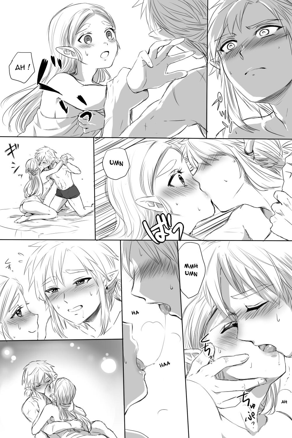 BreaWi no LinZel ga Hitasura Ichaicha Shite Sukebe na Koto Suru Manga | Un manga BotW où Link et Zelda flirt et font des choses obscènes page 4 full