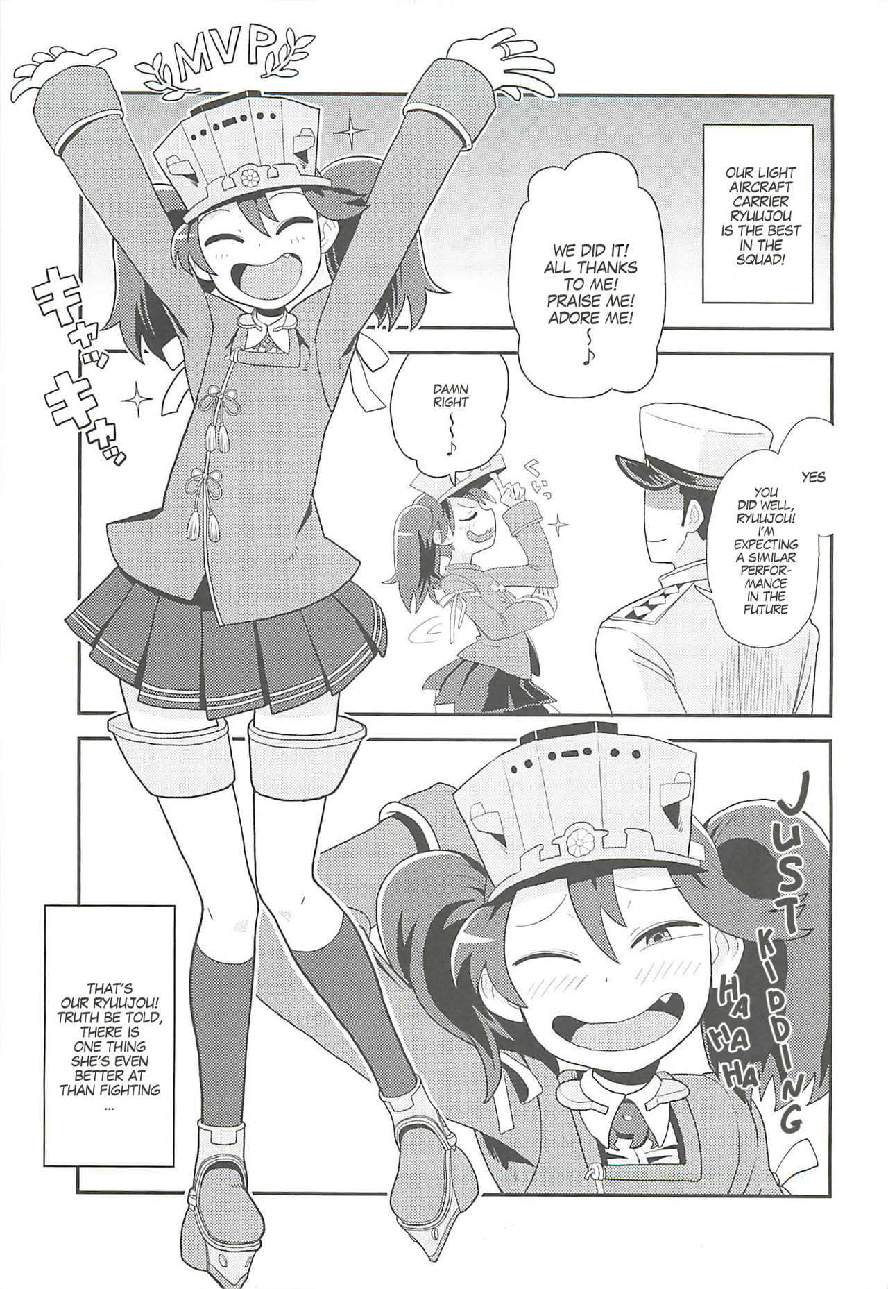 Ryuujou-chan no Dosukebe Pakopako Ninmu | Ryuujo-chan's Pervy Fuck Duty page 2 full